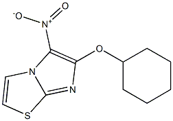 6-(cyclohexyloxy)-5-nitroimidazo[2,1-b][1,3]thiazole Struktur