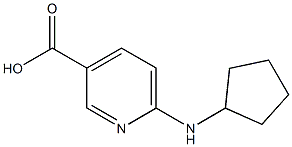 6-(cyclopentylamino)pyridine-3-carboxylic acid Struktur