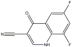 6,8-difluoro-4-oxo-1,4-dihydroquinoline-3-carbonitrile Struktur