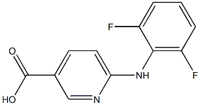 6-[(2,6-difluorophenyl)amino]pyridine-3-carboxylic acid Struktur