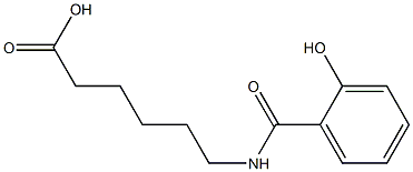 6-[(2-hydroxybenzoyl)amino]hexanoic acid Struktur