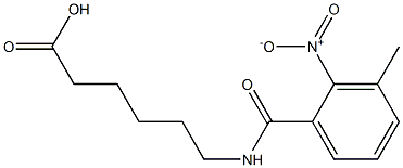 6-[(3-methyl-2-nitrophenyl)formamido]hexanoic acid Struktur