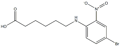 6-[(4-bromo-2-nitrophenyl)amino]hexanoic acid Struktur