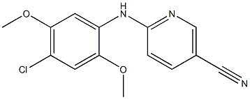 6-[(4-chloro-2,5-dimethoxyphenyl)amino]nicotinonitrile Struktur