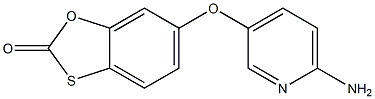 6-[(6-aminopyridin-3-yl)oxy]-2H-1,3-benzoxathiol-2-one Struktur