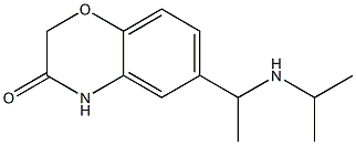 6-[1-(propan-2-ylamino)ethyl]-3,4-dihydro-2H-1,4-benzoxazin-3-one Struktur