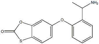 6-[2-(1-aminoethyl)phenoxy]-2H-1,3-benzoxathiol-2-one Struktur