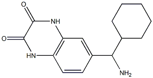 6-[amino(cyclohexyl)methyl]-1,2,3,4-tetrahydroquinoxaline-2,3-dione Struktur