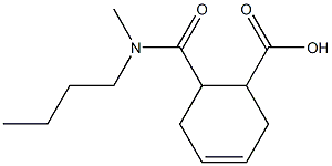 6-[butyl(methyl)carbamoyl]cyclohex-3-ene-1-carboxylic acid Struktur