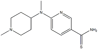 6-[methyl(1-methylpiperidin-4-yl)amino]pyridine-3-carbothioamide Struktur