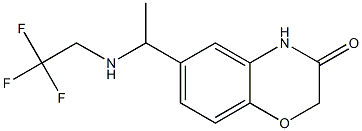 6-{1-[(2,2,2-trifluoroethyl)amino]ethyl}-3,4-dihydro-2H-1,4-benzoxazin-3-one Struktur