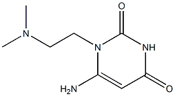 6-amino-1-[2-(dimethylamino)ethyl]-1,2,3,4-tetrahydropyrimidine-2,4-dione Struktur