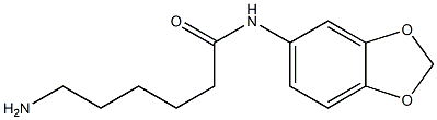 6-amino-N-(2H-1,3-benzodioxol-5-yl)hexanamide Struktur