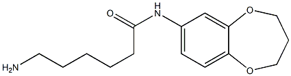 6-amino-N-3,4-dihydro-2H-1,5-benzodioxepin-7-ylhexanamide Struktur