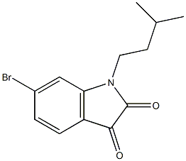 6-bromo-1-(3-methylbutyl)-2,3-dihydro-1H-indole-2,3-dione Struktur