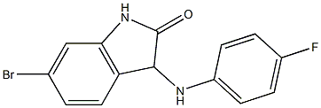 6-bromo-3-[(4-fluorophenyl)amino]-2,3-dihydro-1H-indol-2-one Struktur