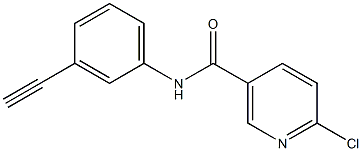 6-chloro-N-(3-ethynylphenyl)nicotinamide Struktur