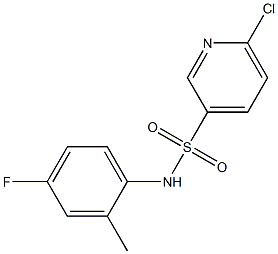 6-chloro-N-(4-fluoro-2-methylphenyl)pyridine-3-sulfonamide Struktur