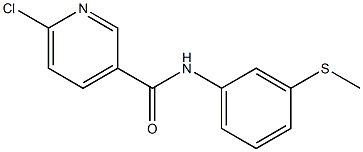 6-chloro-N-[3-(methylsulfanyl)phenyl]pyridine-3-carboxamide Struktur