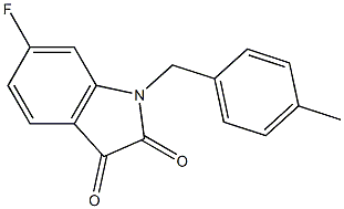 6-fluoro-1-[(4-methylphenyl)methyl]-2,3-dihydro-1H-indole-2,3-dione Struktur