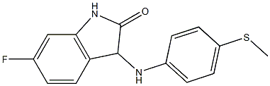 6-fluoro-3-{[4-(methylsulfanyl)phenyl]amino}-2,3-dihydro-1H-indol-2-one Struktur