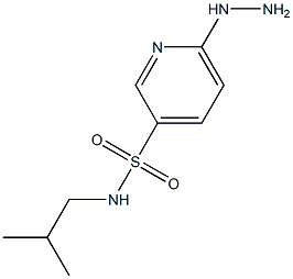 6-hydrazinyl-N-(2-methylpropyl)pyridine-3-sulfonamide Struktur