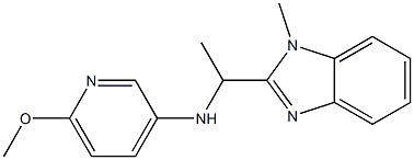 6-methoxy-N-[1-(1-methyl-1H-1,3-benzodiazol-2-yl)ethyl]pyridin-3-amine Struktur