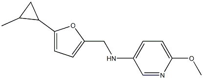 6-methoxy-N-{[5-(2-methylcyclopropyl)furan-2-yl]methyl}pyridin-3-amine Struktur