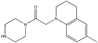 6-methyl-1-(2-oxo-2-piperazin-1-ylethyl)-1,2,3,4-tetrahydroquinoline Struktur