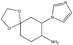 7-(1H-imidazol-1-yl)-1,4-dioxaspiro[4.5]dec-8-ylamine Struktur