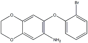 7-(2-bromophenoxy)-2,3-dihydro-1,4-benzodioxin-6-amine Struktur