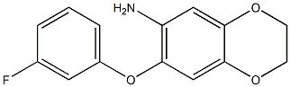 7-(3-fluorophenoxy)-2,3-dihydro-1,4-benzodioxin-6-amine Struktur