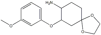 7-(3-methoxyphenoxy)-1,4-dioxaspiro[4.5]dec-8-ylamine Struktur