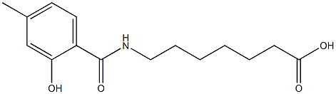 7-[(2-hydroxy-4-methylbenzoyl)amino]heptanoic acid Struktur