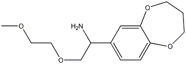 7-[1-amino-2-(2-methoxyethoxy)ethyl]-3,4-dihydro-2H-1,5-benzodioxepine Struktur