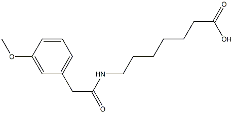 7-{[(3-methoxyphenyl)acetyl]amino}heptanoic acid Struktur