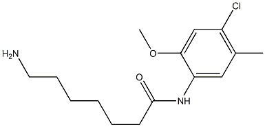 7-amino-N-(4-chloro-2-methoxy-5-methylphenyl)heptanamide Struktur