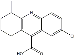 7-chloro-4-methyl-1,2,3,4-tetrahydroacridine-9-carboxylic acid Struktur