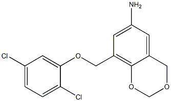 8-(2,5-dichlorophenoxymethyl)-2,4-dihydro-1,3-benzodioxin-6-amine Struktur