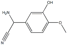 amino(3-hydroxy-4-methoxyphenyl)acetonitrile Struktur