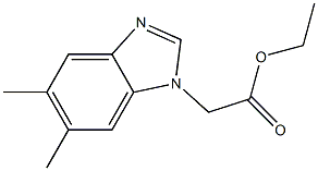 ethyl 2-(5,6-dimethyl-1H-1,3-benzodiazol-1-yl)acetate Struktur