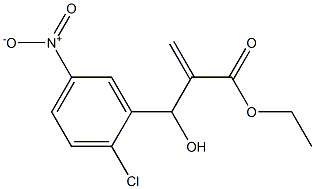 ethyl 2-[(2-chloro-5-nitrophenyl)(hydroxy)methyl]prop-2-enoate Struktur