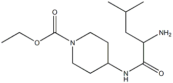 ethyl 4-[(2-amino-4-methylpentanoyl)amino]piperidine-1-carboxylate Struktur