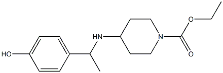 ethyl 4-{[1-(4-hydroxyphenyl)ethyl]amino}piperidine-1-carboxylate Struktur