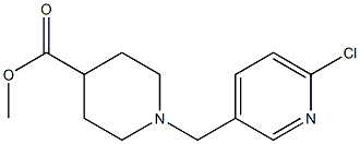 methyl 1-[(6-chloropyridin-3-yl)methyl]piperidine-4-carboxylate Struktur