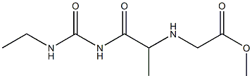 methyl 2-({1-[(ethylcarbamoyl)amino]-1-oxopropan-2-yl}amino)acetate Struktur