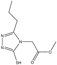 methyl 2-(3-propyl-5-sulfanyl-4H-1,2,4-triazol-4-yl)acetate Struktur