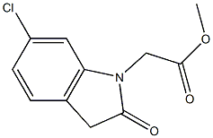 methyl 2-(6-chloro-2-oxo-2,3-dihydro-1H-indol-1-yl)acetate Struktur