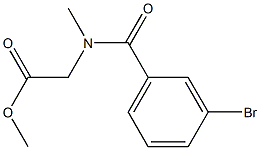 methyl 2-[(3-bromophenyl)-N-methylformamido]acetate Struktur