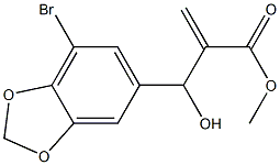 methyl 2-[(7-bromo-2H-1,3-benzodioxol-5-yl)(hydroxy)methyl]prop-2-enoate Struktur